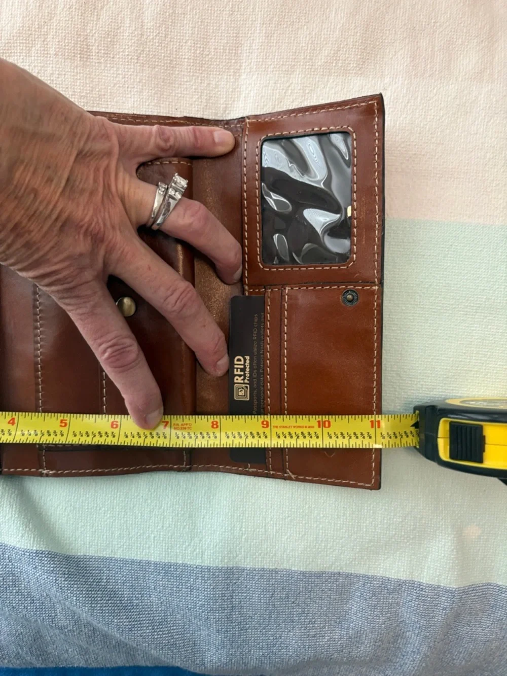 Patricia Nash Brown Tri fold RFID Leather Wallet. NWOT - Picture 10 of 13